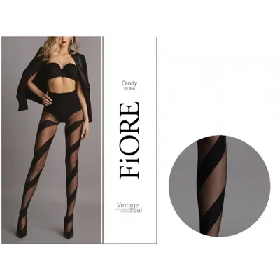 Produktbild von Gemusterte Strumpfhose Candy mit Streifen Fiore 20den Schwarz 2