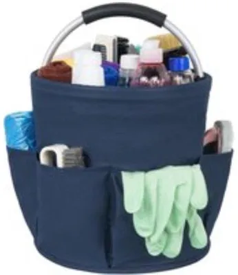 Imagen del producto de Organizador de almacenamiento azul con 6 compartimentos y asa