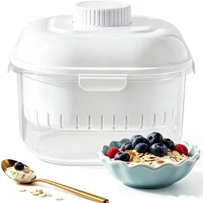 Produktbild von Joghurt-Sieb 2500ml Wiederverwendbarer Separator mit Deckel