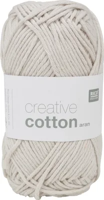Produktbild von Rico Design Creative Baumwolle aran, Aran, Grau, 50 g