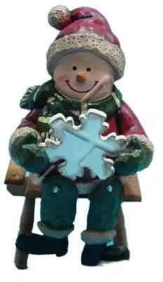 Image de Figurine de bonhomme de neige Statue de jardin Sculpture Figurines Déco de Noël Nouveau