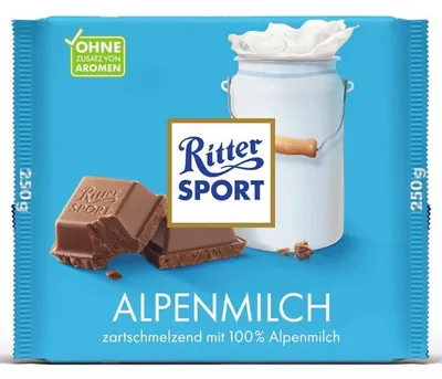 Image de Ritter SPORT 5219244005 Ritter SPORT Alpenmilch Schokolade 250,0 g