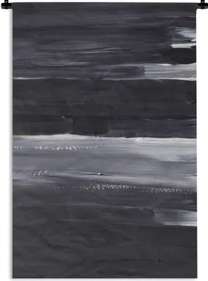 Produktbild von MuchoWow® Wandteppich Wandbehang Farbe - Abstrakt - Schwarz 60x90 cm Tapisserie Dekoration Wandtuch - Foto-Teppich - Abwaschbar