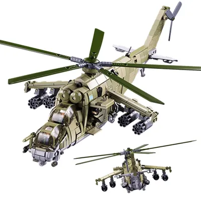 Obrázok produktu pre Konštrukčná súprava útočného vrtuľníka Mi-24, pozostávajúca z 893 dielikov