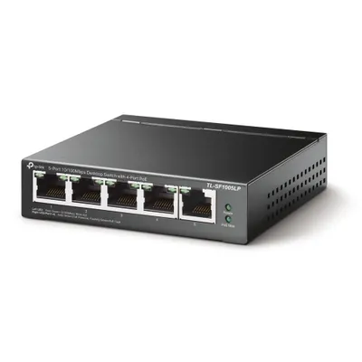 Produktbild von TP-Link TL-SF1005LP - V1 - Switch - unmanaged - 5 x 10/100 (4 PoE) - Desktop, wandmontierbar - PoE (41 W)