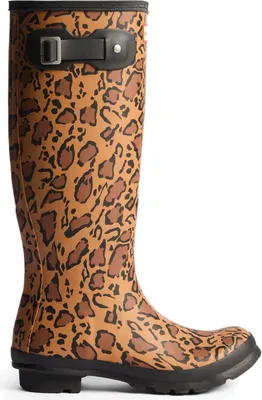 Produktbild von Hunter Original Tall Leopard Print Boot Leopard (Rich Tan/Saddle/Black) Größe EU 40,5