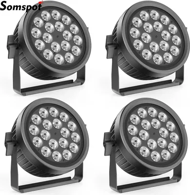 Image de Projecteur LED Par, contrôle DMX, effets RGBW, noir, prise EU