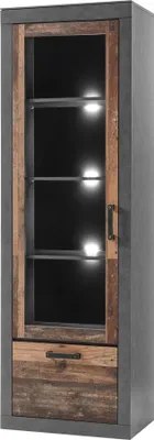 Produktbild von Vitrine Brooklyn - Oldwood ohne Beleuchtung