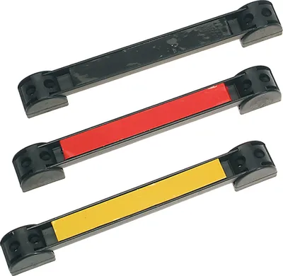 Image de 3 x Rail magnétique puissant avec support JAUNE ROUGE NOIR 300mm