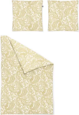 Produktbild von LOESCHEN Irisette Mako-Satin Bettwäsche-Garnitur Anouk Florenz 8447 Farbe gold-40 Größe 155x220 + 80x80 cm