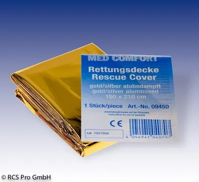 Produktbild von Rettungsdecke 160x220 cm gold/silber 1 St