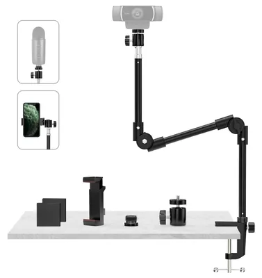 Productafbeelding van Webcamhouder met 360° zwanenhals en telefoonhouder