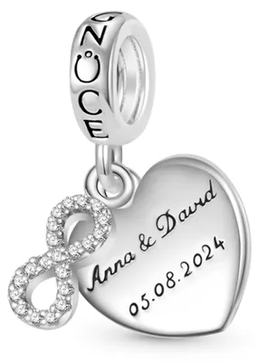 Produktbild von Gnoce Charm Anhänger Unendliche Liebe HGC040 Silber