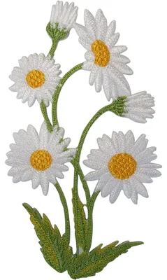 Blumen-Aufnäher zum Aufbügeln, bestickt, 1 Stück