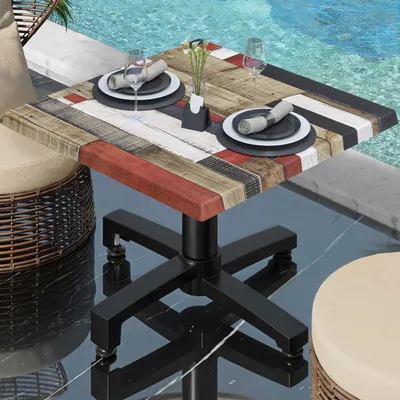 Produktbild von WBO | Jamaika Loungetisch | B:T:H 60 x 60 x 40 cm | Felsen / Schwarz | Bistro Loungetisch Gastro Tisch