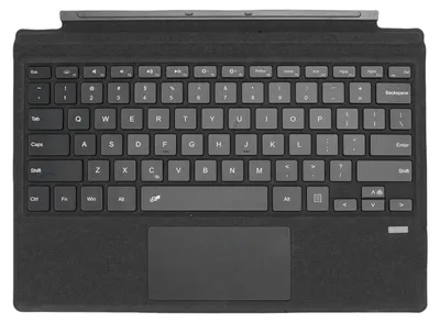 Obrázek produktu pro Bezdrátová klávesnice pro Surface Pro 3, 4, 5, 6, 7 a 7+ – Bluetooth klávesnice s touchpadem a 7barevným podsvícením, černá