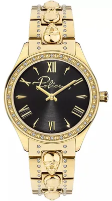 Produktbild von Police Armbanduhr Damen PAHIA Gold Schwarz PEWLG2109502