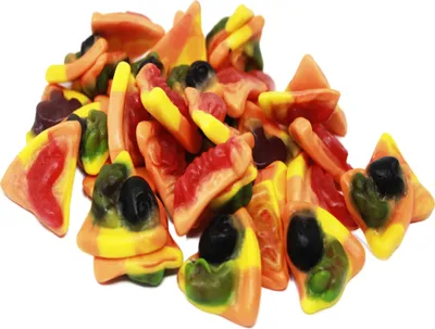 Produktbild Fruchtgummi Pizzastücke Pizzascheiben Pizzaecken fruchtig süß 300g