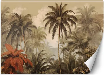 Produktbild von Vlies fototapete Tropische Palmen 350x245 cm Feeby Grün inkl. Kleber einfache Montage
