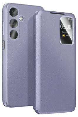 Produktbild von Avizar, Smart View Etui mit Kartenfach für Galaxy A37, Lavendelgrau