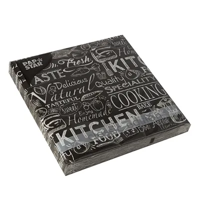 Zdjęcie produktu dla Papstar Servietten Kitchen schwarz