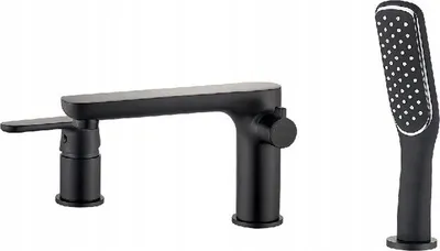 Produktbild von BADLAND Badewannen Wannenrandarmatur 3-Loch Set Dima in Schwarz