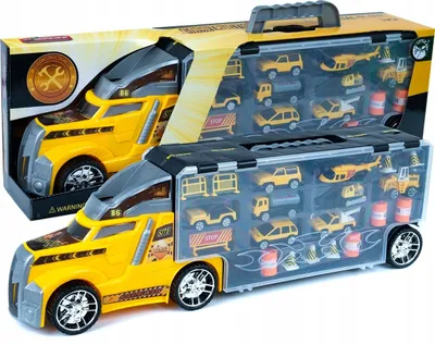 Immagine prodotto di Truck Transporter con auto e lanciatore - Gioco di corse con tabellone e accessori