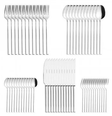 Obrázok produktu pre Esmeyer SOPHIE, set nožov/príborov, Nerezová oceľ, Nerezová oceľ, Strieborná, Strieborná, 415 mm