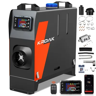 Produktbild von KROAK 12/24V 8KW Air Diesel Standheizung Integration Bluetooth LCD Diesel Luftheizung Heater mit Fernbedienung Dieselheizung