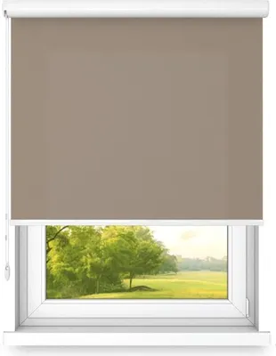 Image de time4blinds, Store enrouleur côté, Droite, 1100x1400mm, Cadre Marron