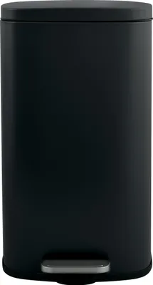 Produktbild von Spirella Abfalleimer 50 Liter Edelstahl mit Absenkautomatik und Inneneimer "Akira" Küche Mülleimer Softclose Abfalleimer schwarz matt