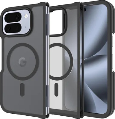 Image de Cazy Coque compatible avec Google Pixel 10 Pro Fold Coque compatible avec MagSafe – Military Grade Backcover – Noir