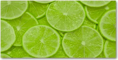 Produktbild von Tulup® Glas-Bild - 100x50 -Wandkunst - Wandbild hinter gehärtetem Sicherheitsglas  - Essen & Getränke - Limetten - Grün