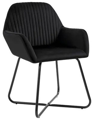 Produktbild von vidaXL Esszimmerstühle 2 Stk. Schwarz Samt