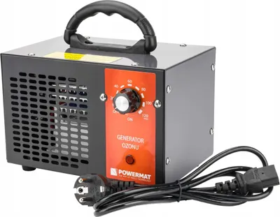 A Powermat ozonator is shown in a studio setting against a white background.
