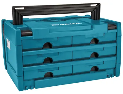 Zdjęcie produktu dla Makita MAKSTOR 3.6, Małe pudełko z częściami, Czarny, Niebieski, 395 mm, 295 mm, 215 mm, 1 szt.