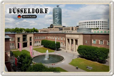 Produktbild von Blechschild Städte Düsseldorf Ehrenhof Kunstpalast 30x20cm