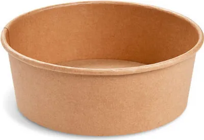 Produktbild von 50x Salatschalen Feinkostschalen braun Ø185mm Pappe PE-beschichtet 1300ml