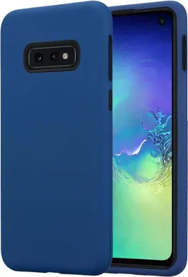 Produktbild von Cadorabo Hülle für Samsung Galaxy S10e Schutz Hülle in Blau Hybrid Handyhülle Etui TPU Silikon Cover