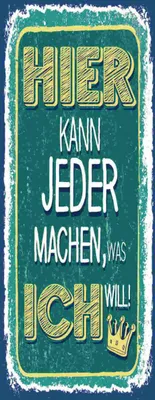 Produktbild von vianmo Holzschild 27x10 cm hier kann jeder machen was ich Dekoration