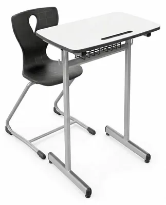 Produktbild von Moderne Schulbank mit stabilem Gestell und ergonomischem Schülerstuhl