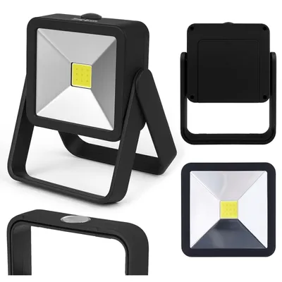 Zdjęcie produktu dla Lampa robocza LED XUDO 3W COB 120lm, lampa warsztatowa zasilana bateryjnie z uchwytem magnetycznym 360°, zimna biel 6000K, czarna
