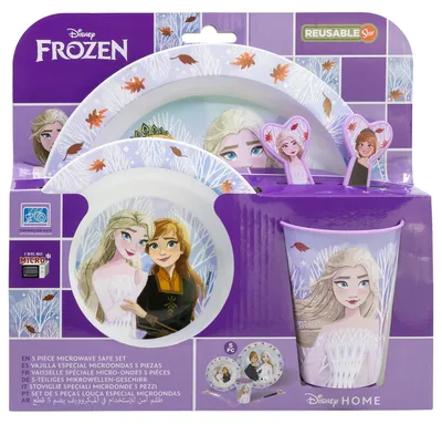 5-teiliges Kindergeschirr-Set – Teller, Schüssel, Becher, Besteck