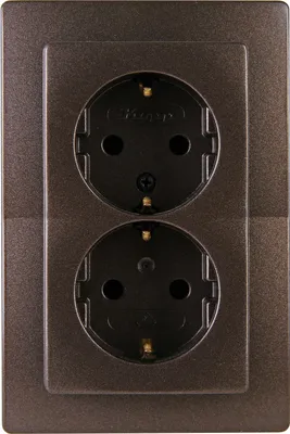 Produktbild von Kopp PARIS Palisander Rahmen, Steckdosen, Schalter, Taster, etc. Doppelsteckdose