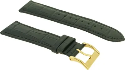 Produktbild von Candino | Chrono Uhrenarmband 22mm Leder schwarz Krokoprägung | C4518