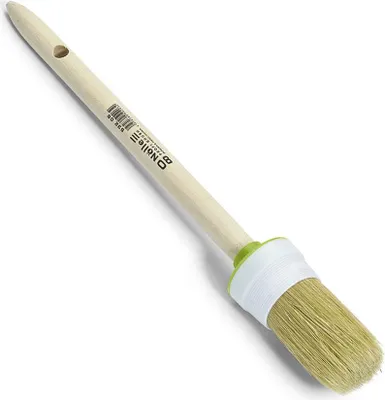 Produktbild von Ringpinsel Gre 2 Borstenlnge 38 mm 20 mm helle Mischborste roher Holzstiel