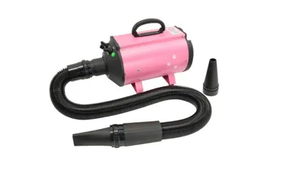 Produktbild von Wassergebläse Doubleblaster – Mit Schalldämpfer – Pink – 2200 Watt – Hundeföhn Hundesalon – Für Hund & Welpe – Mit 2 Düsen