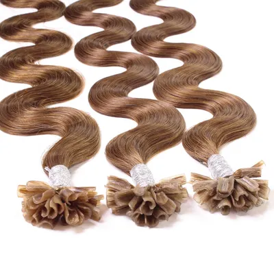 Produktbild von Echte Haarverlängerungen mit Keratinbindung, 40 cm, Hellblond