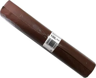 Obrázok produktu pre Vložky do košov 120l hnedé LDPE 25 ks