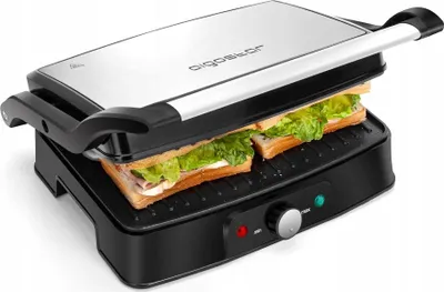 Image de Aigostar Hitte 30HFA - Gril de contact électrique,Cool Touch, anti-adhésif, 1500 Watt